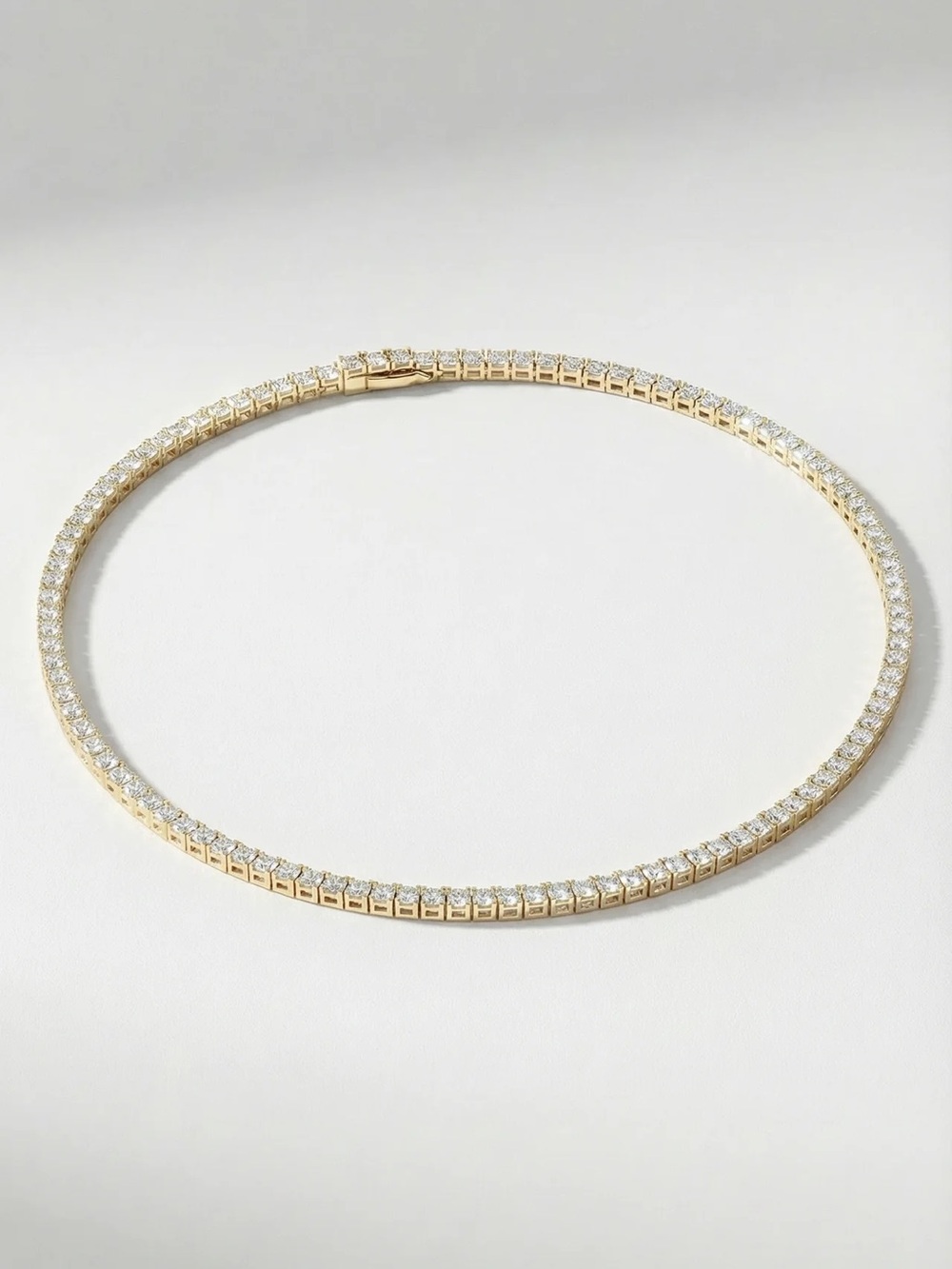 The M Jewelers - Gold Crystal Tennis Necklace - Women Jewelry